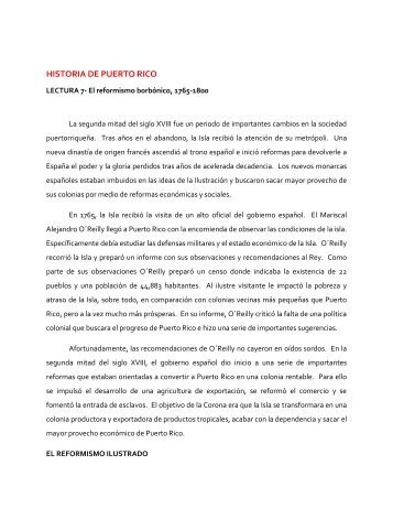 HPR_El reformismo borbónico - Repaso de las PCMAS UMET