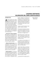 LESIONES DENTARIAS: VALORACIÓN DEL DAÑO ODONTOLÓGICO