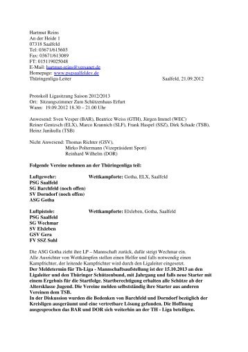 Protokoll der Ligasitzung vom 19.09.2013 (PDF) - PSG Saalfeld aS ...