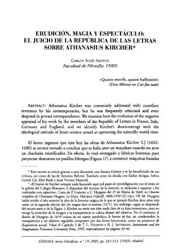 Erudición, Magia y Espectáculo. El Juicio de la ... - Realidad y ficción