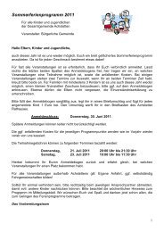 Sommerferienprogramm 2011 - Achstetten