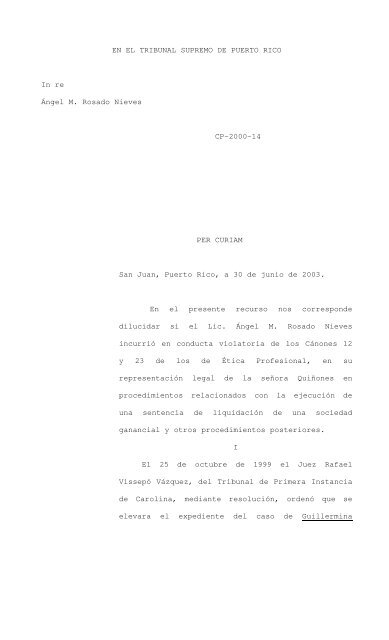 2003 TSPR 125 - Rama Judicial de Puerto Rico