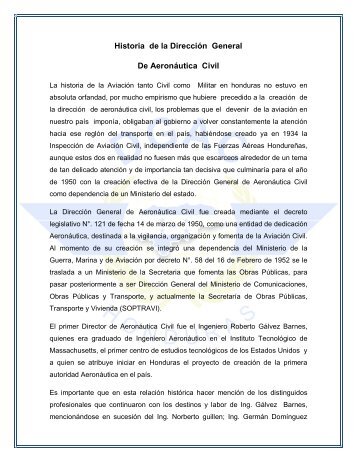 Historia de la Dirección General De Aeronáutica Civil - DGAC