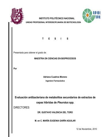 Evaluación antibacteriana de metabolitos secundarios de extractos ...