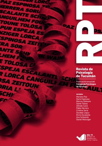 Revista del CPT – Año 2011 - Colegio de Psicólogos de Tucumán