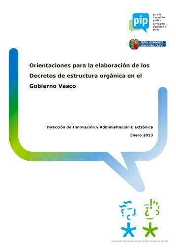 Orientaciones elaboracion Decretos de estructura X ... - Euskadi.net