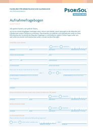 Aufnahmefragebogen - Psorisol