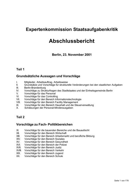 Abschlussbericht der Expertenkommission ... - Berlin.de