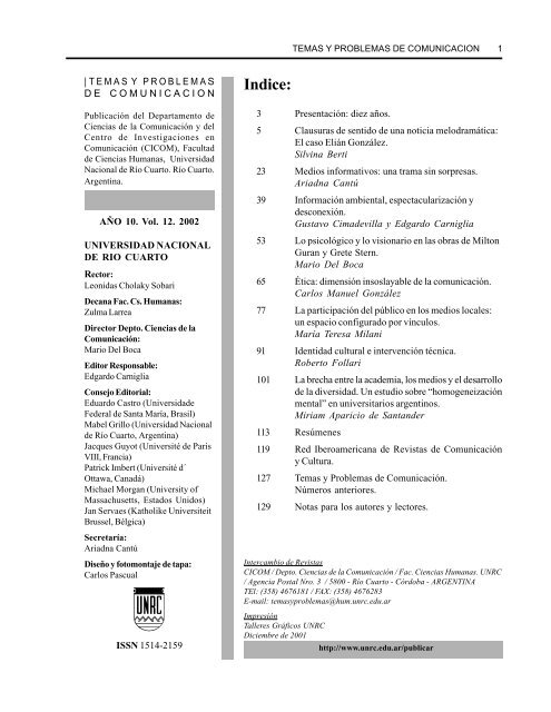 Revista en PDF - Universidad Nacional de Cuarto