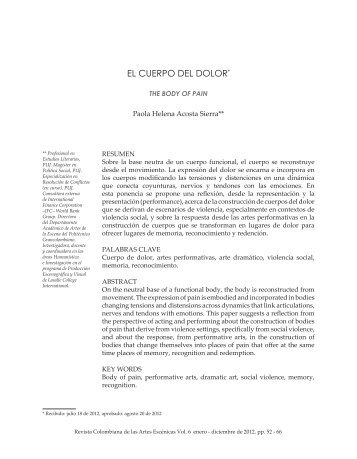 EL CUERPO DEL DOLOR* - revistas medicas mexicanas
