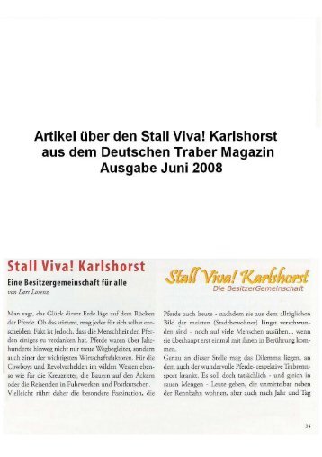 Artikel zum Stall Viva! Karlshorst (.pdf) - psp-sportpark.de
