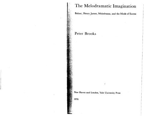 The Melodramatic Imagination - smjeg