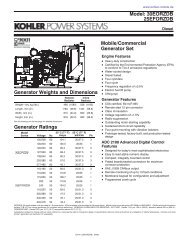 Model: 30EORZDB 25EFORZDB Mobile/Commercial Generator Set ...