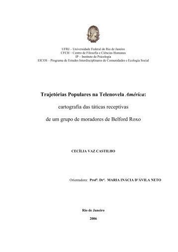 Trajetórias Populares na Telenovela América - Instituto de ...