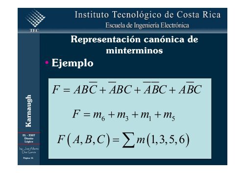 Simplificación de funciones lógicas utilizando Karnaugh