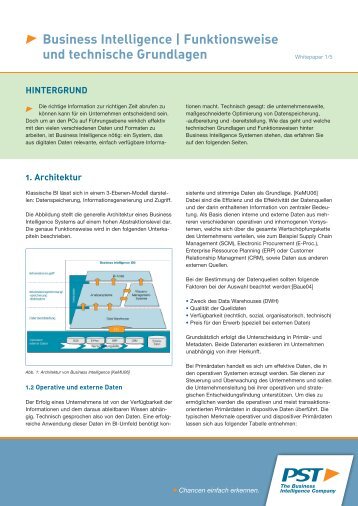 Business Intelligence | Funktionsweise und technische Grundlagen