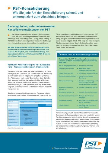 PST-Konsolidierung - PST Software & Consulting GmbH