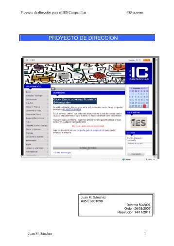 PROYECTO DE DIRECCIÓN - IES Campanillas