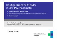 Häufige Krankheitsbilder in der Psychosomatik