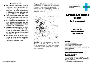 Flyer Achtsamkeitsgruppe Stand Februar 2012 - Psychosomatik ...