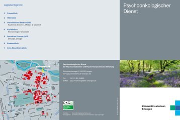 Flyer "Psychoonkologischer Dienst" - Psychosomatik
