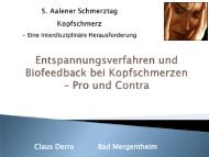 Entspannungsverfahren und Biofeedback bei Kopfschmerzen