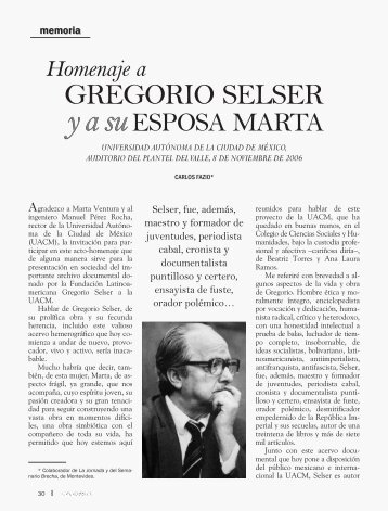 GREGORIO SELSER - Universidad Obrera de México