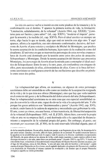 EL HORIZONTE DE LA DESDICHA (EL PROBLEMA DEL ... - RUA