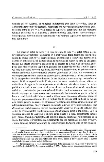 EL HORIZONTE DE LA DESDICHA (EL PROBLEMA DEL ... - RUA