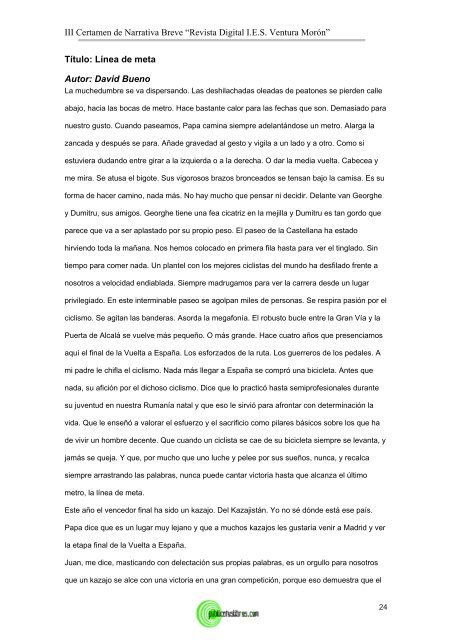 III Certamen Literario de Narrativa Breve - Publicatuslibros.com