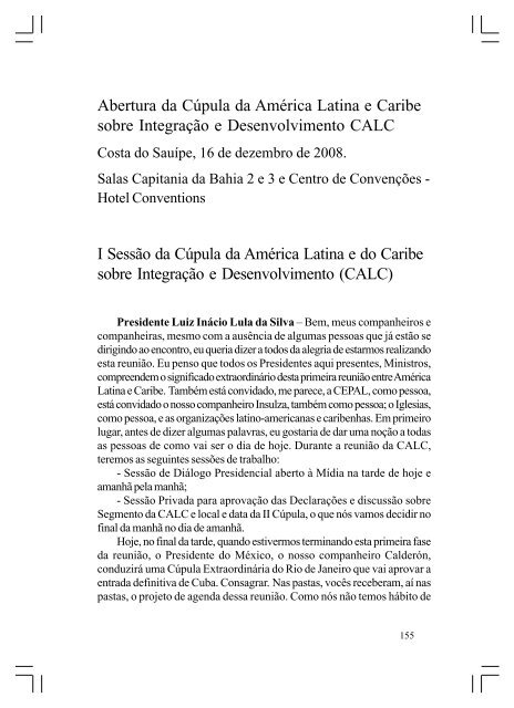 CÚPULA DA AMÉRICA LATINA E DO CARIBE SOBRE ... - Funag