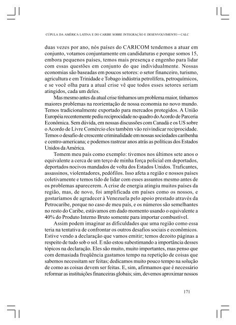 CÚPULA DA AMÉRICA LATINA E DO CARIBE SOBRE ... - Funag