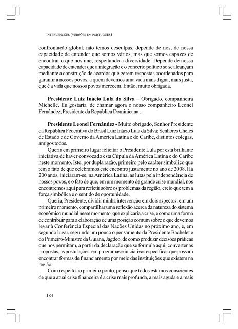 CÚPULA DA AMÉRICA LATINA E DO CARIBE SOBRE ... - Funag