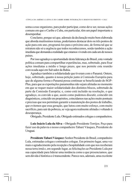 CÚPULA DA AMÉRICA LATINA E DO CARIBE SOBRE ... - Funag