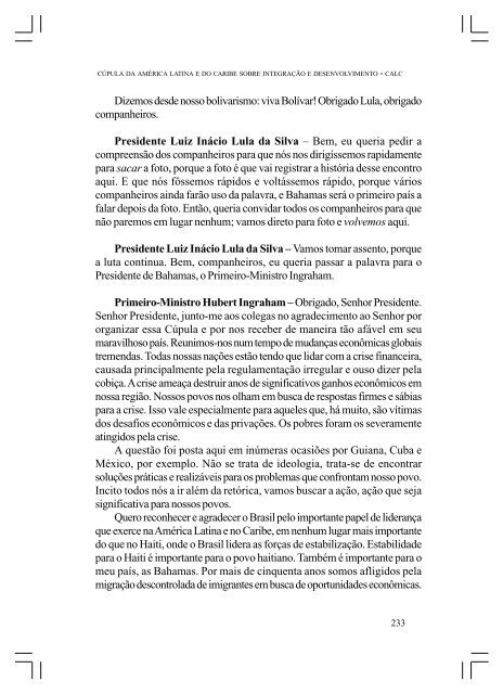 CÚPULA DA AMÉRICA LATINA E DO CARIBE SOBRE ... - Funag