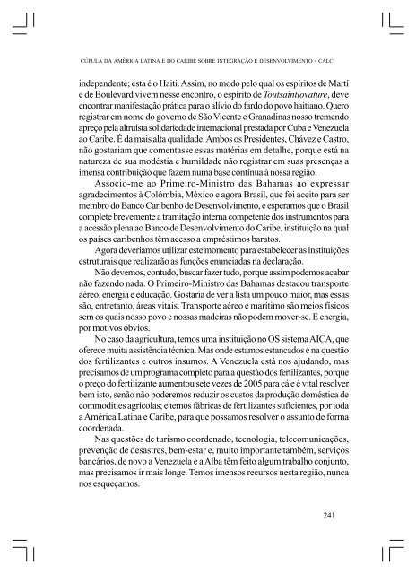 CÚPULA DA AMÉRICA LATINA E DO CARIBE SOBRE ... - Funag