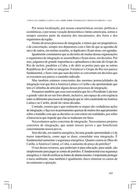 CÚPULA DA AMÉRICA LATINA E DO CARIBE SOBRE ... - Funag