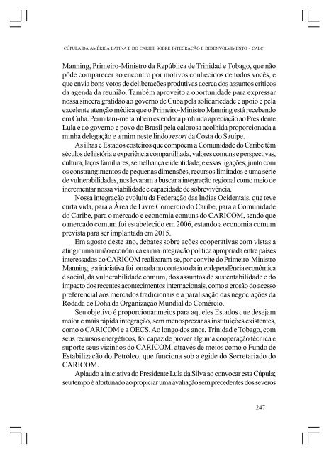 CÚPULA DA AMÉRICA LATINA E DO CARIBE SOBRE ... - Funag