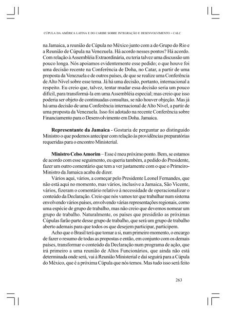 CÚPULA DA AMÉRICA LATINA E DO CARIBE SOBRE ... - Funag