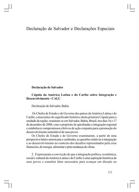 CÚPULA DA AMÉRICA LATINA E DO CARIBE SOBRE ... - Funag