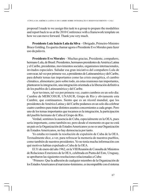 CÚPULA DA AMÉRICA LATINA E DO CARIBE SOBRE ... - Funag