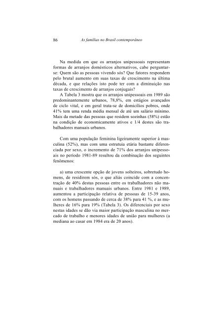 as famílias no brasil contemporaneo eo mito da desestruturaçao