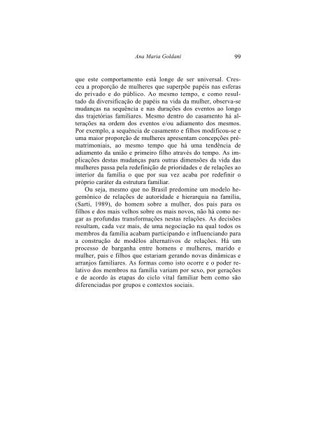 as famílias no brasil contemporaneo eo mito da desestruturaçao