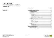 liste de prix des services financiers postaux - Luxembourg