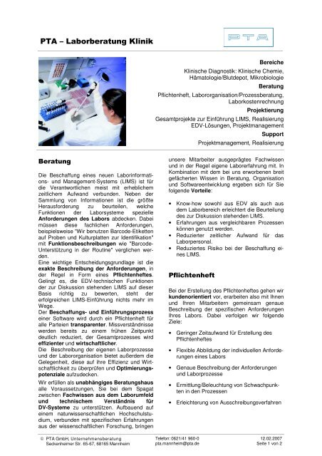 PTA_Laborberatung_Broschuere.pdf - PTA GmbH