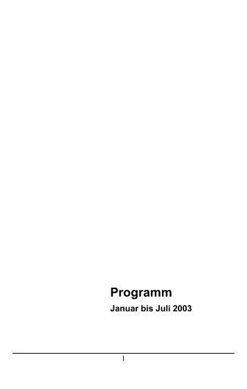 2003 1. Halbjahr - Puchheimer Podium