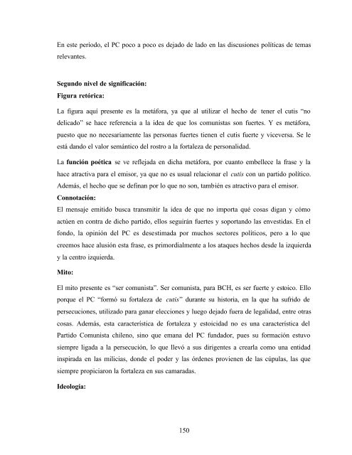 Análisis comprensivo de la construcción de un discurso