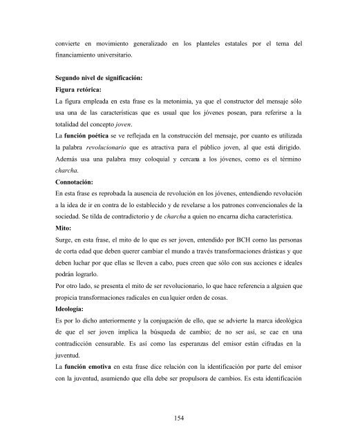 Análisis comprensivo de la construcción de un discurso