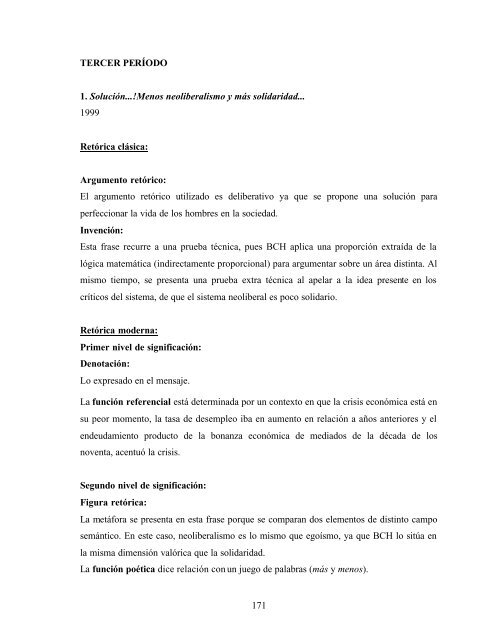 Análisis comprensivo de la construcción de un discurso