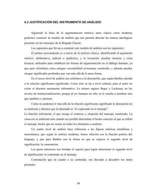 Análisis comprensivo de la construcción de un discurso